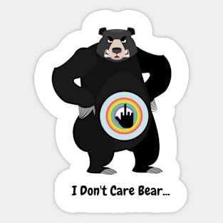 I Don't Care Bear Sticker